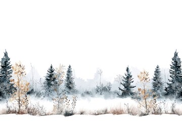 Sticker - Winter nature border land landscape outdoors.