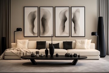 Poster - Photo of a Living Room room architecture furniture.