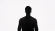 © mahamad - Silhouette of a man on a white background.