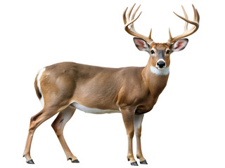 buck deer isolated on white background