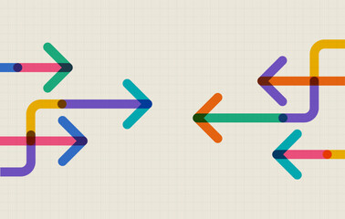 abstract arrow direction. business investment to success. financial data graph strategy. technology 