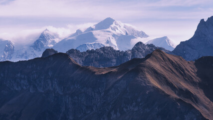 Poster - vue sur le Massif du Mont Blanc dans les Alpes en France