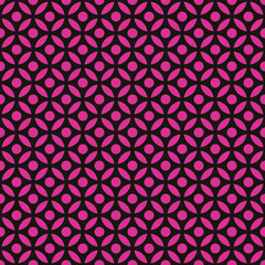 Wall Mural - seamless pink and black arabic round pattern vector