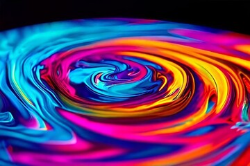 Wall Mural - color swirl with chromatic aberration combineda color swirl imag