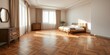 © yuwaree - Empty master bedroom with beautiful parquet floor, sunlight, window