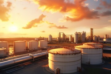Canvas Print - petrochemical industry architecture building outdoors. image .