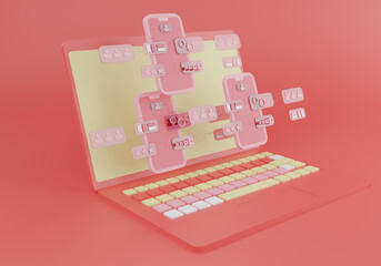 Computer Design data process development data prototype interface flowchart smartphone application,creat user interface management templat node graphic UX UI sytem for user,web experience,3d rendering