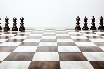 Wall Mural - Chess board floor flooring game.