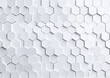 © SeHarmza :) - 3D render of a white abstract background with hexagonal shapes in a white color. A Dimensional Texture with Abstract Arrangement, Light and Shadow, Tech Style, White Texture, Architectural, Abstract.