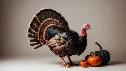 Thanksgiving Turkey with Pumpkins