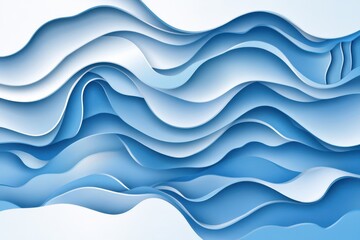 Wall Mural - Abstract Blue Geometric Background with White Space