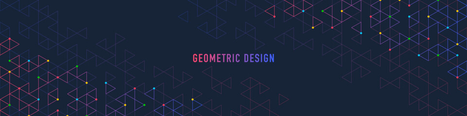 Wall Mural - abstract vector background with a geometric pattern of triangle shapes. graphic design element