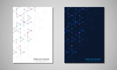 Wall Mural - abstract covers and brochures with geometric backgrounds of polygon shape patterns