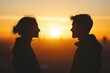 © Gatherina - Young couple sharing a romantic moment at sunset