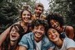© Asier - Group of young people having fun together. Group of friends having fun outdoors.