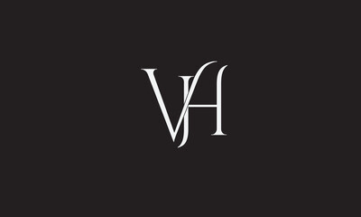  VH, HV , V , H , Abstract Letters Logo Monogram