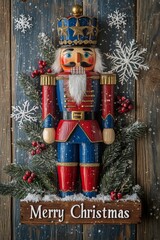 a festive nutcracker decoration with a 