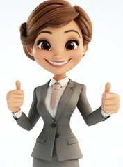 Poster - Businesswoman Thumbs Up.