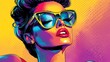© Sirichat. Camphol - A pop art illustration featuring bright, bold colors and iconic imagery, paying homage to the style of the pop art movement