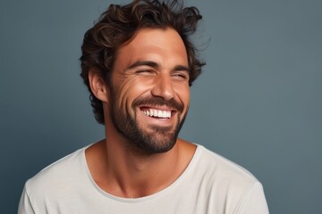 Man smiling smile laughing adult.