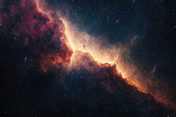 Wall Mural - a cosmic cloud of gas and dust illuminated by stars