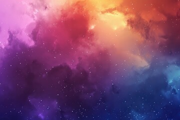Wall Mural - a vivid nebula with scattered stars