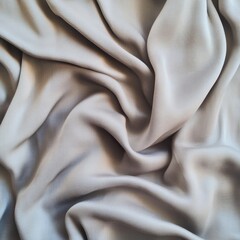 Leinwandbilder - Close-up of soft, wrinkled fabric showcasing gentle folds and textures, highlighting its delicate nature in natural light