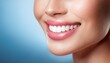 © dmnkandsk - Beautiful white teeth, women's shining smile, dental health, closeup