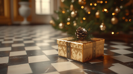 christmas, xmas, box,tree, present,fireplace, anniversary