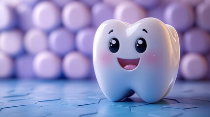 3d Composition funny tooth