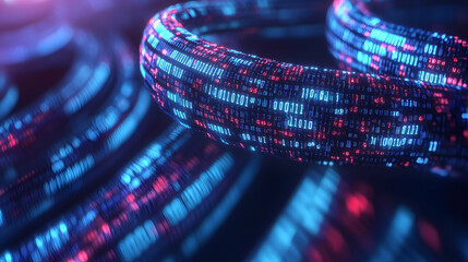 Binary Code Circle, digital, technology, data, internet, network