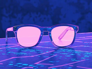 Holographic Glasses Concept on Vibrant Table