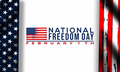 National Freedom Day. Suitable for banners, flyers, stickers, Card, etc.