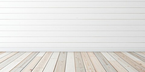 Wall Mural - White painted wood plank seamless pattern with a clean and minimalistic design, wood, classic