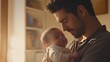 © Postmodern Studio - A man is gently cradling a baby in his arms with great care