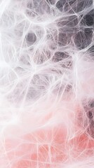 Pink Spider Web on White Background, Abstract Image, Texture, Pattern Background, Wallpaper, Cover and Screen of Smartphone, PC, Laptop, 9:16 and 16:9 Format