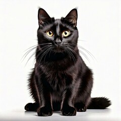 Cat Isolated On White Background - generative ai, üretken yapay zeka
