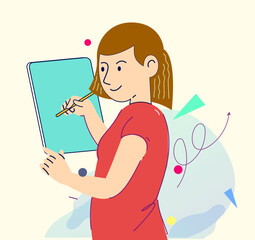 Wall Mural - digital marketing concept illustrations. modern flat design illustration of data analysis.