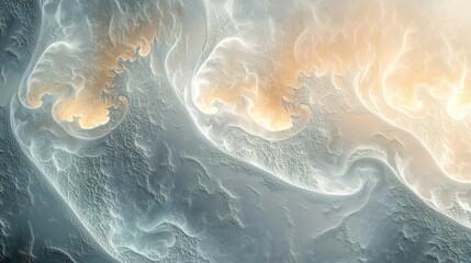 Abstract fluid art texture with orange and blue tones