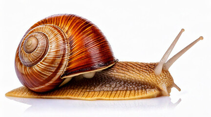 snail isolated on white background studio shot