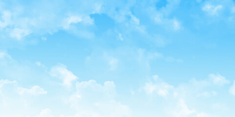 Aufkleber - Processed collage of cloudy light blue sky texture. 