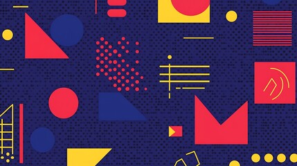 Canvas Print - dynamic colorful geometric wallpaper design