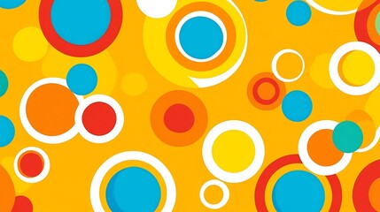 Canvas Print - vibrant circle wallpaper with bold colors