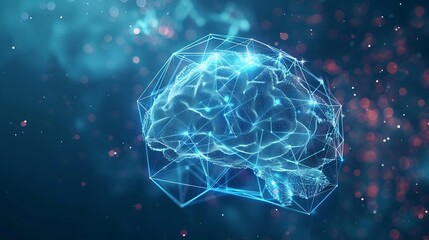 Fototapete - Abstract technology background with circuit board and human brain. Artificial intelligence concept