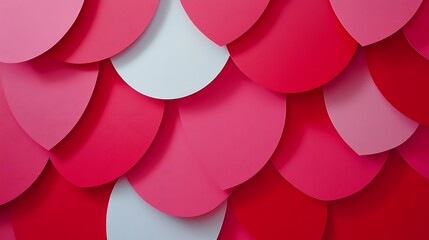 Wall Mural - colorful geometric wallpaper with red and pink shapes