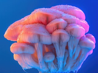 pink and blue fantasy coral reef underwater