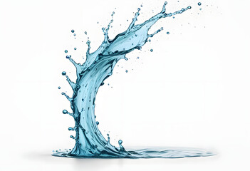 Wall Mural - water splash isolated on white
