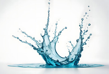 Wall Mural - water splash isolated on white
