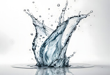Wall Mural - water splash isolated on white