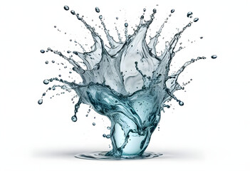 Wall Mural - water splash isolated on white